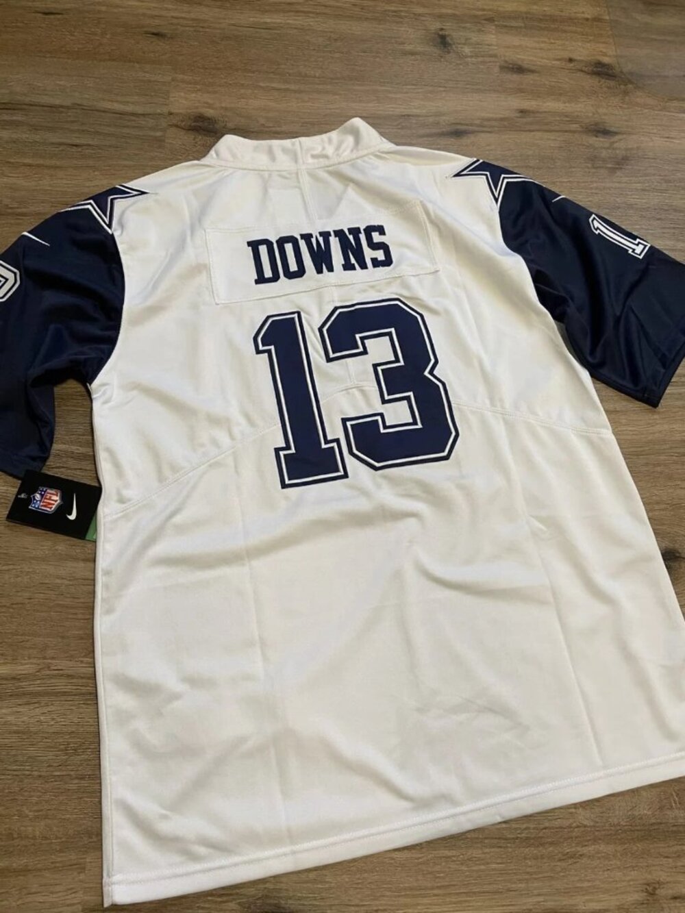 Caleb Downs Navy Kids Stitched Jersey White Vapor